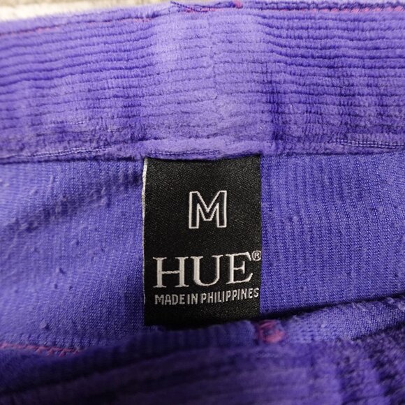 HUE Corduroy Leggings Women’s Medium Purple 28.5” Inseam Stretch Pull-On - Picture 3 of 13